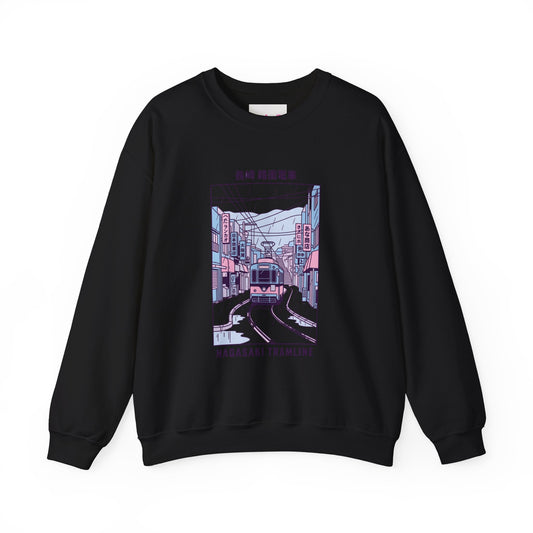 Nagasaki Cute Illustration Sweatshirt | Kawaii Japan Retro City Design