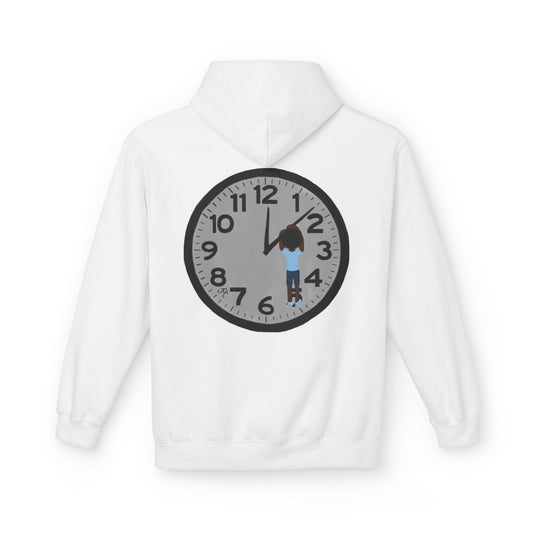 Cute Clock Graphic Hoodie — Cozy Clock Face Design