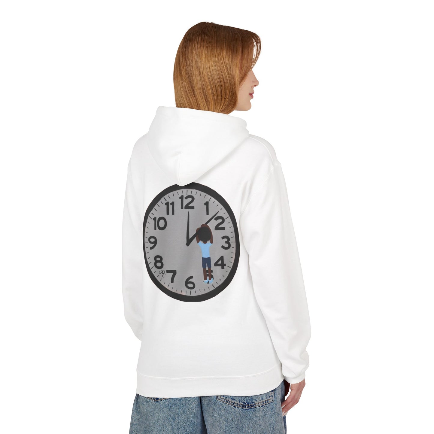 Cute Clock Graphic Hoodie — Cozy Clock Face Design