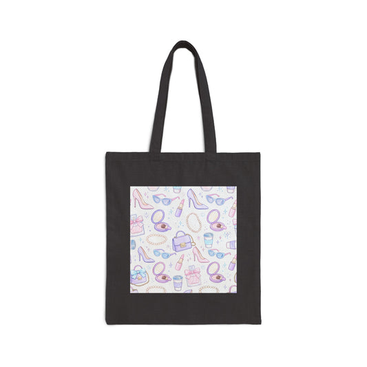Fashion Icons Pattern Tote | Editorial Style, Parisian Office Chic