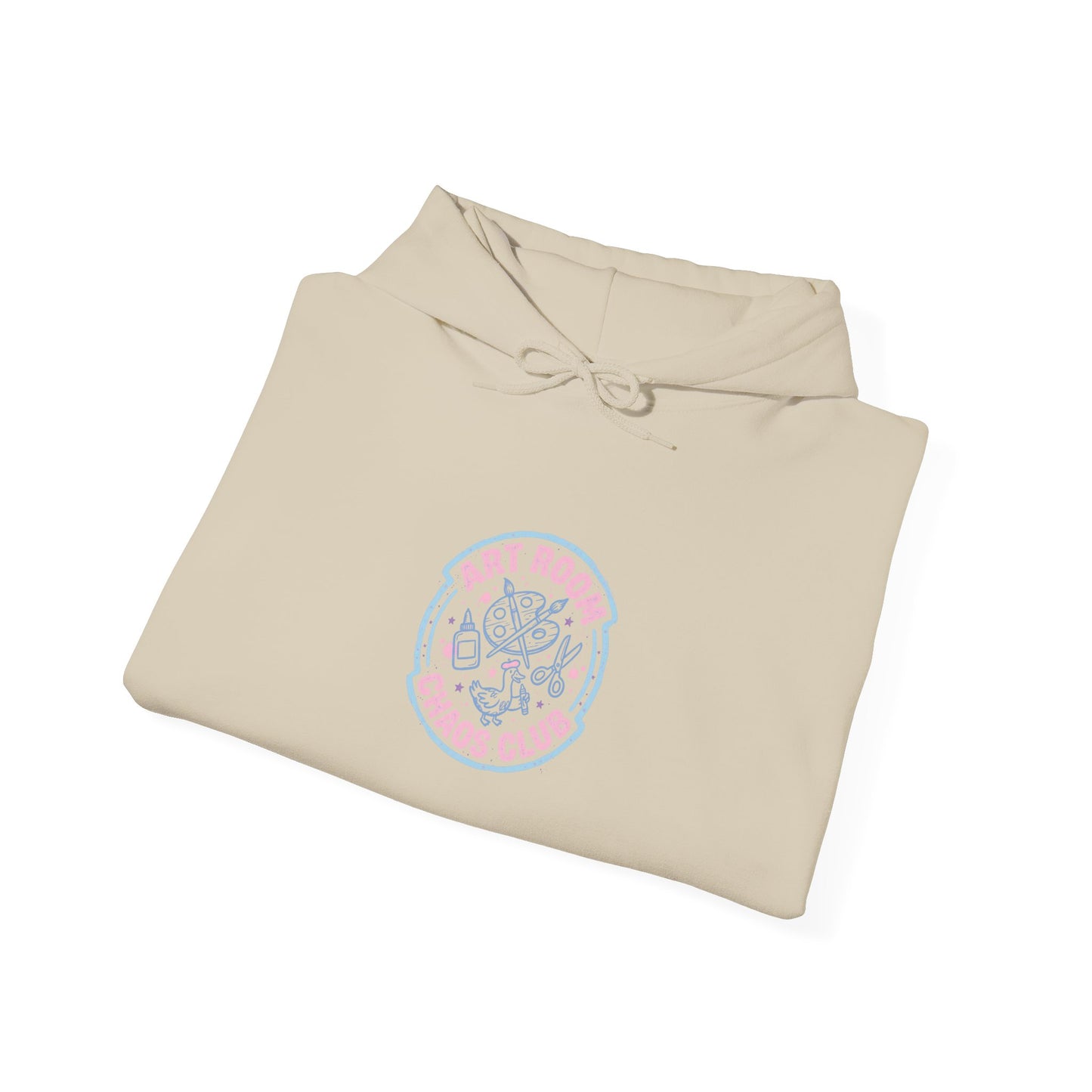 Art Chaos Goose Hoodie | Pastel Illustration, Whimsical Bird Design