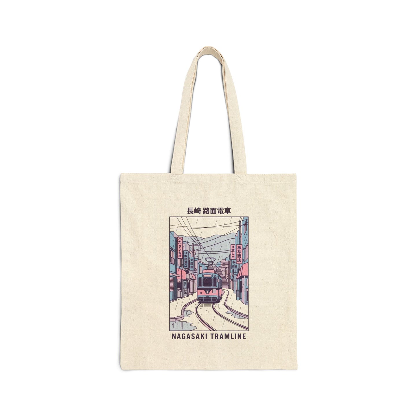 Nagasaki Pastel Illustration Tote Bag | Cute Japanese City Design
