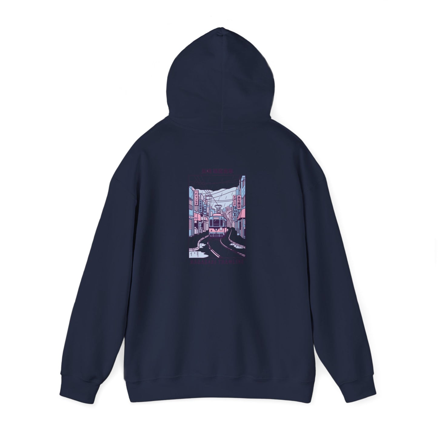 Pastel Cute Nagasaki Illustration Hoodie | Japanese Cityscape Kawaii Design