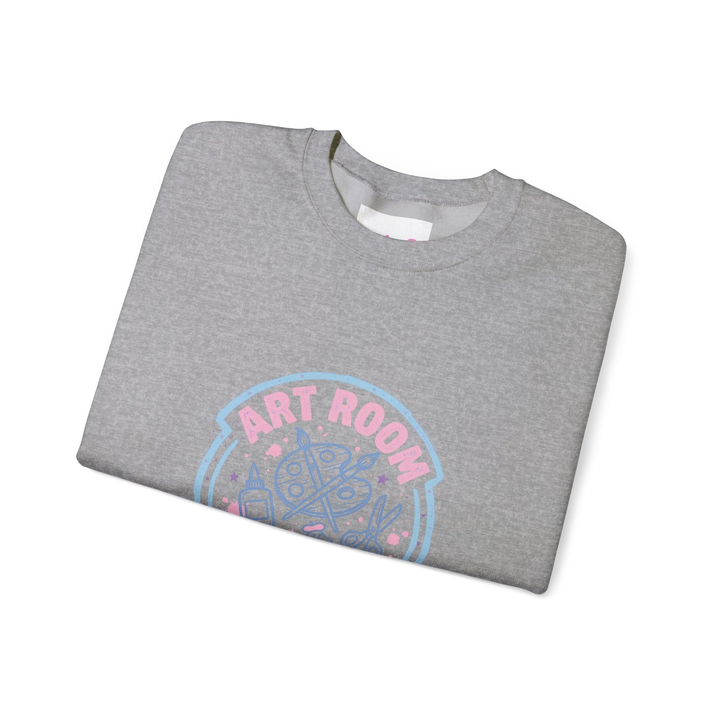 Art Chaos Pastel Crewneck Sweatshirt | Abstract Colorful Design