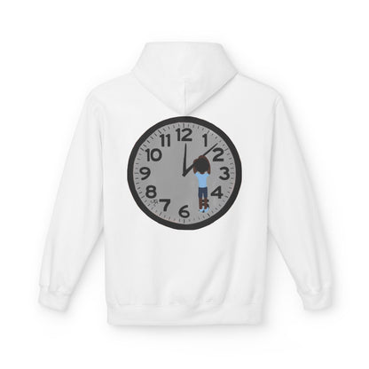Cute Clock Graphic Hoodie — Cozy Clock Face Design