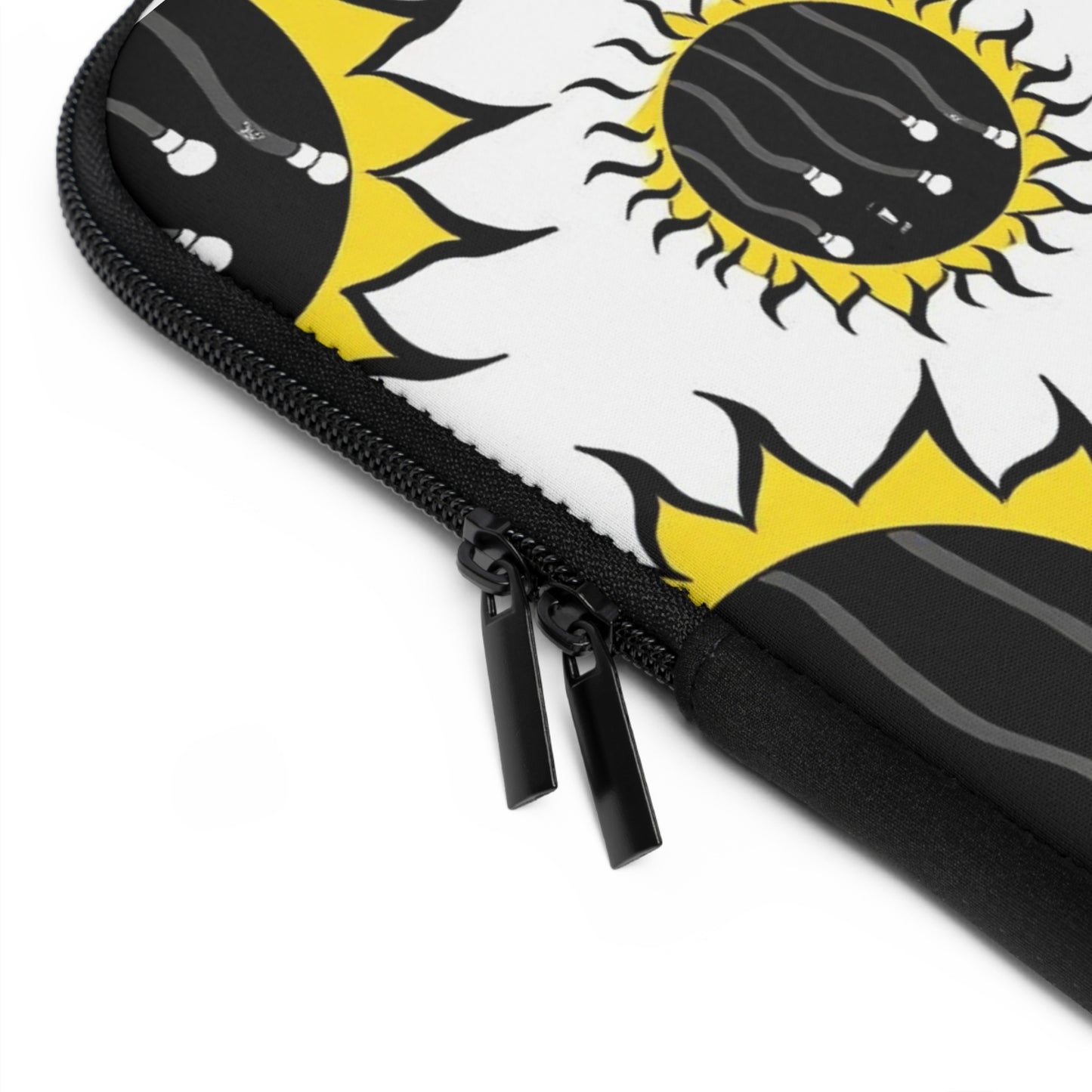 Sun On/Off Graphic Laptop Sleeve — Cool Sun Design