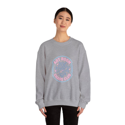 Art Chaos Pastel Crewneck Sweatshirt | Abstract Colorful Design