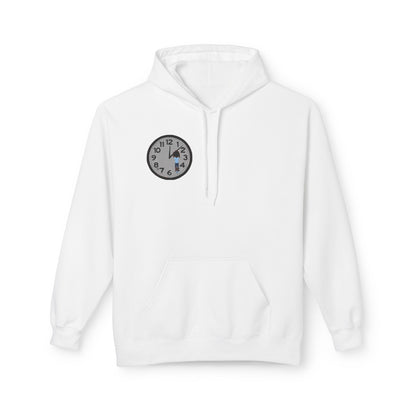 Cute Clock Graphic Hoodie — Cozy Clock Face Design
