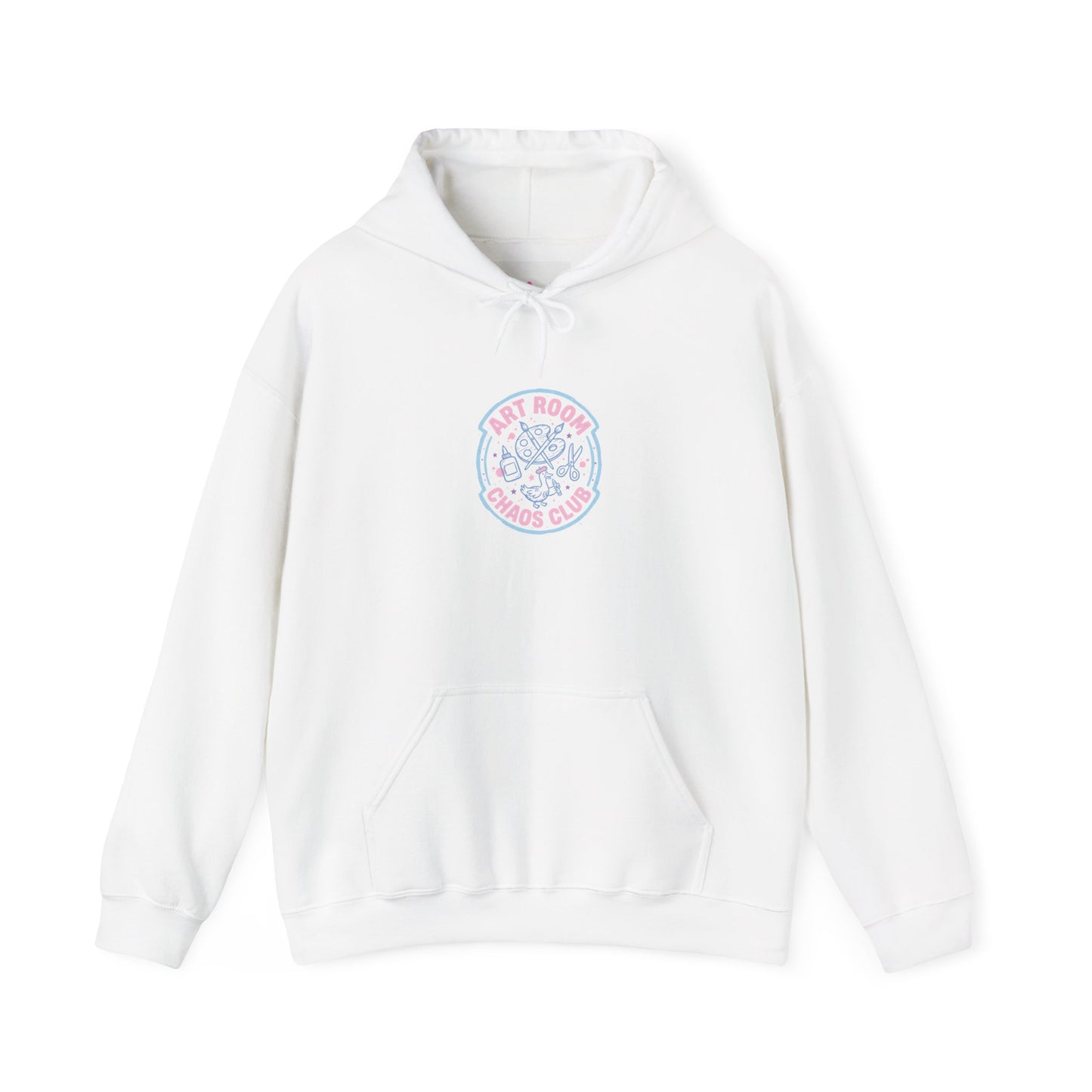Art Chaos Goose Hoodie | Pastel Illustration, Whimsical Bird Design