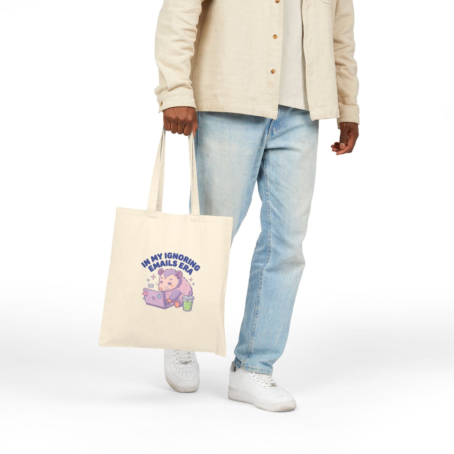 Cute Pastel Possum Laptop Canvas Tote Bag