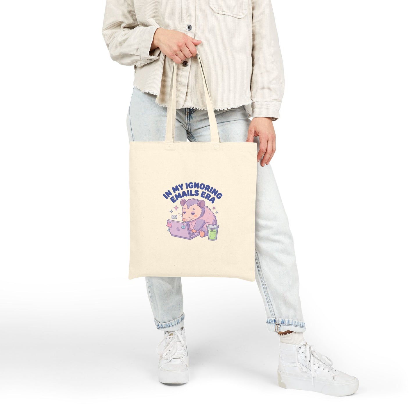 Cute Pastel Possum Laptop Canvas Tote Bag