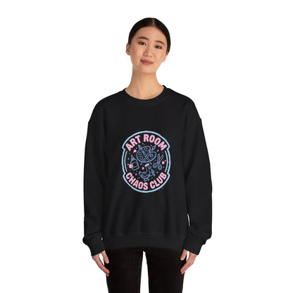 Art Chaos Pastel Crewneck Sweatshirt | Abstract Colorful Design