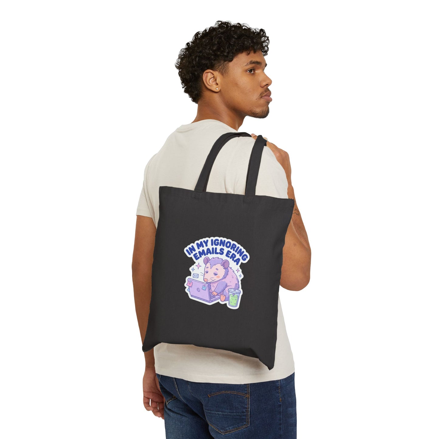 Cute Pastel Possum Laptop Canvas Tote Bag