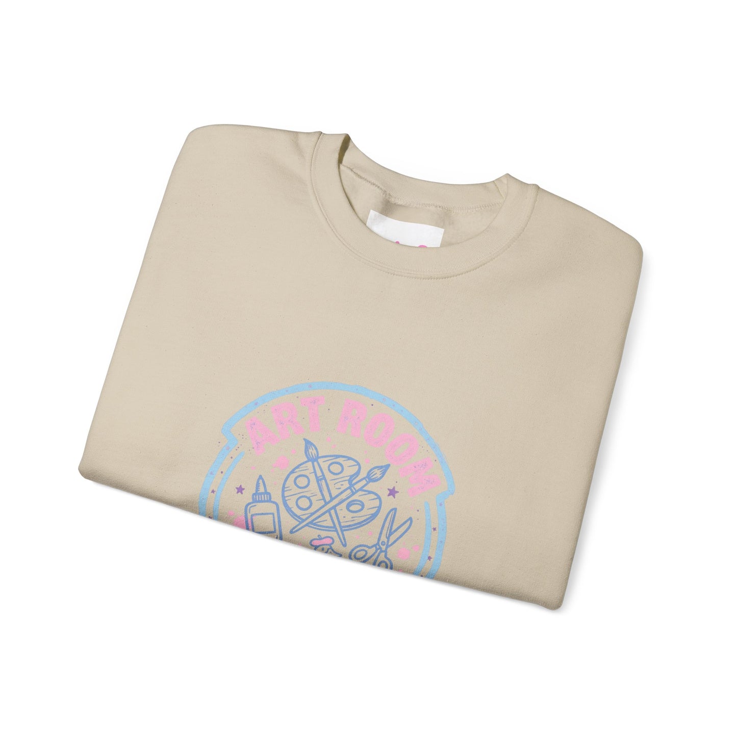 Art Chaos Pastel Crewneck Sweatshirt | Abstract Colorful Design