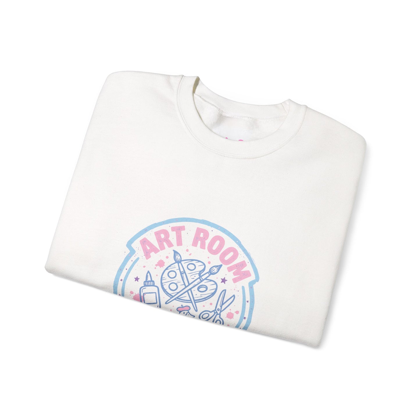 Art Chaos Pastel Crewneck Sweatshirt | Abstract Colorful Design