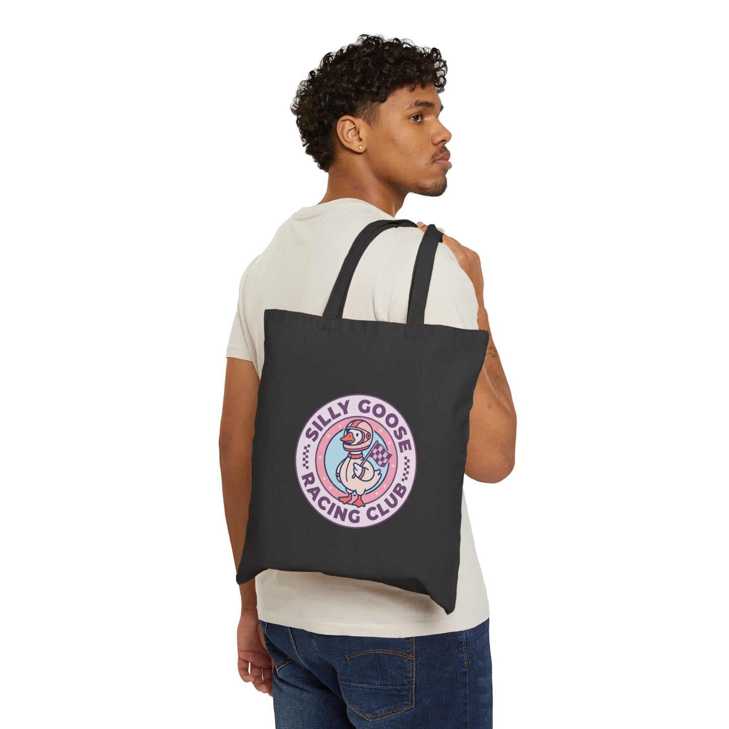 Cute Silly Goose Racing Gear Tote Bag