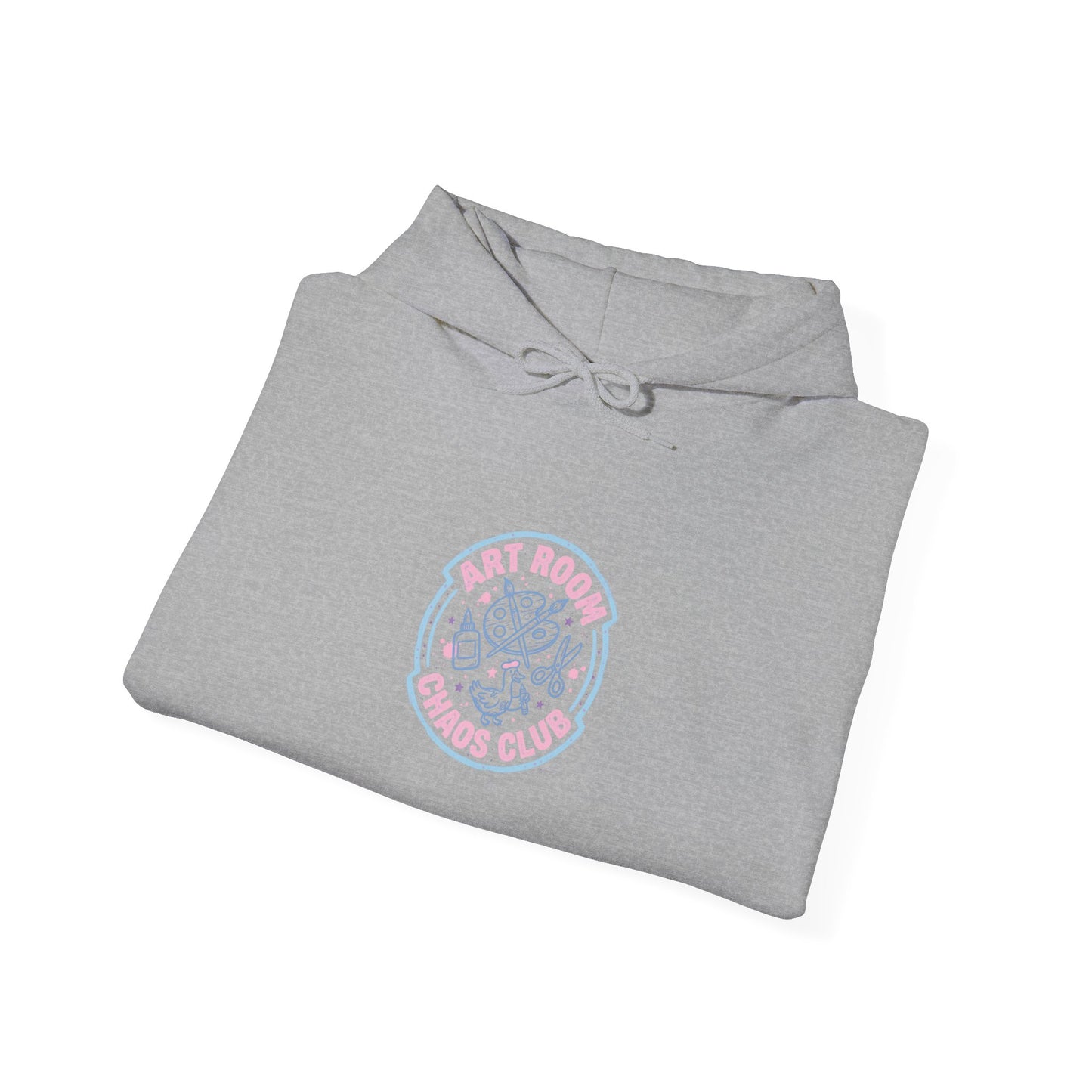Art Chaos Goose Hoodie | Pastel Illustration, Whimsical Bird Design